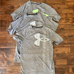 Under Armour boys t-shirt bundle lot youth large gray